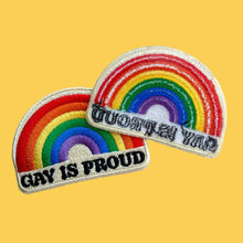 Load image into Gallery viewer, Gay is Proud Embroidered Iron On patch