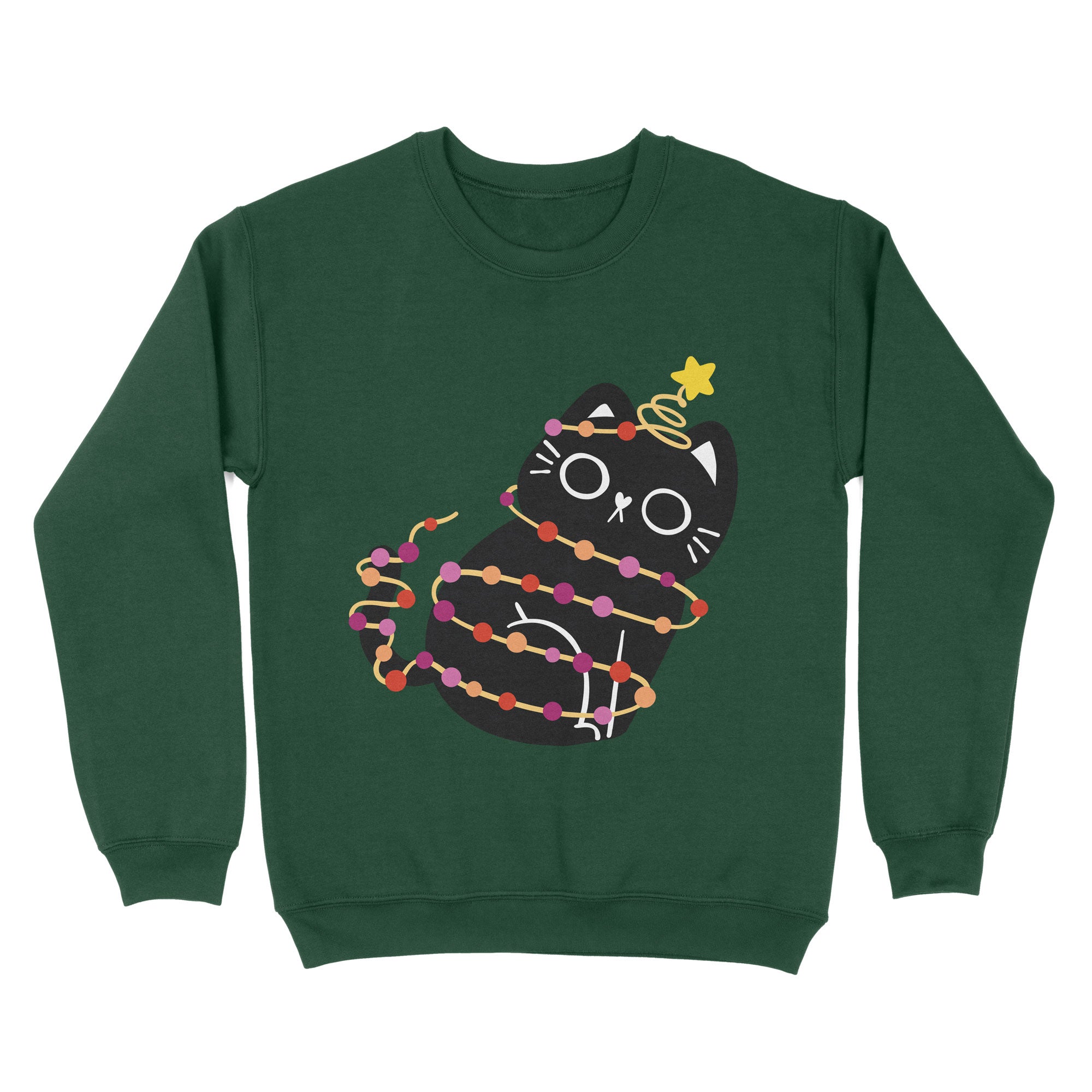 Lesbian Pride Christmas Sweatshirt Lesbian Cat Christmas Jumper