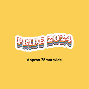 Pride 2024 Sticker Approx 76mm wide