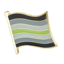 Load image into Gallery viewer, Agender Flag Pin | Rainbow &amp; Co