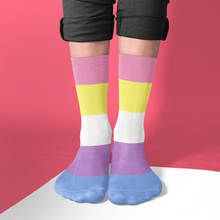 Load image into Gallery viewer, Bigender Flag Socks | Rainbow &amp; Co