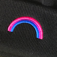 Load image into Gallery viewer, Bisexual Rainbow Embroidered Bobble Hat