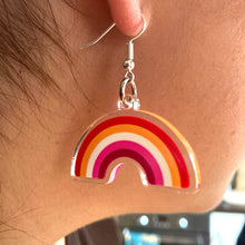 Load image into Gallery viewer, Sunset Lesbian Flag Earrings | Rainbow &amp; Co