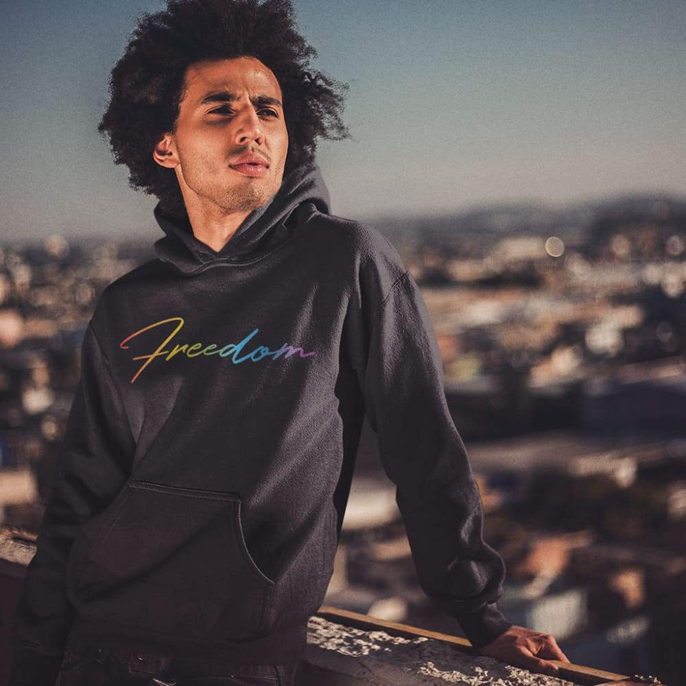 Freedom Rainbow Signature Hoodie | Rainbow & Co