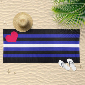 Leather Flag Beach Towel | Rainbow & Co