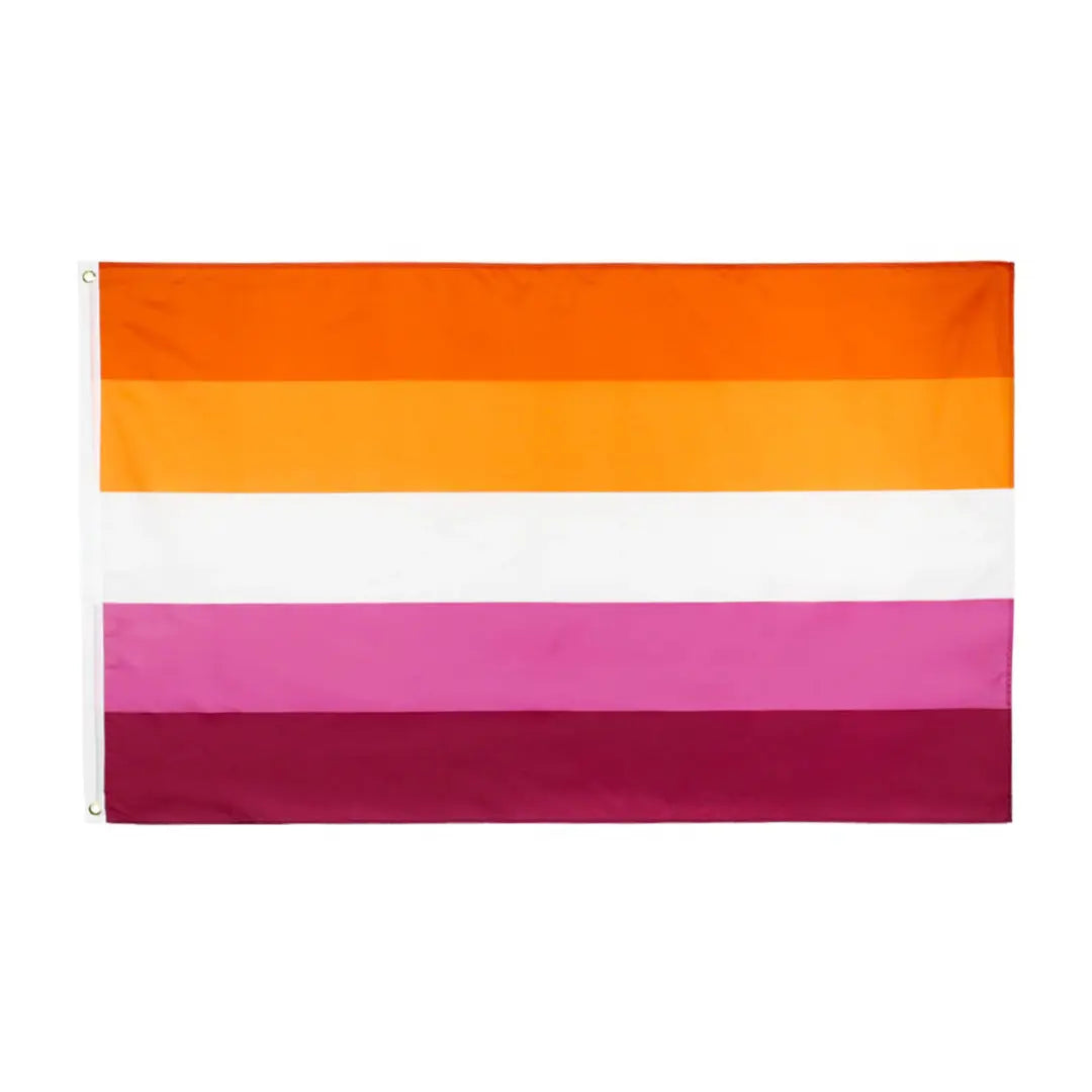Lesbian Pride Flag – Sunset Rainbow 3x5 Ft – LGBTQ Community Pink & Orange