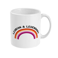 Load image into Gallery viewer, Lesbian &amp; Legendary Mug - Right Side | Rainbow &amp; Co