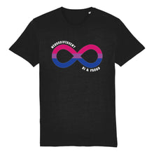 Load image into Gallery viewer, Neurodivergent Bisexual Pride Shirt Black | Rainbow &amp; Co