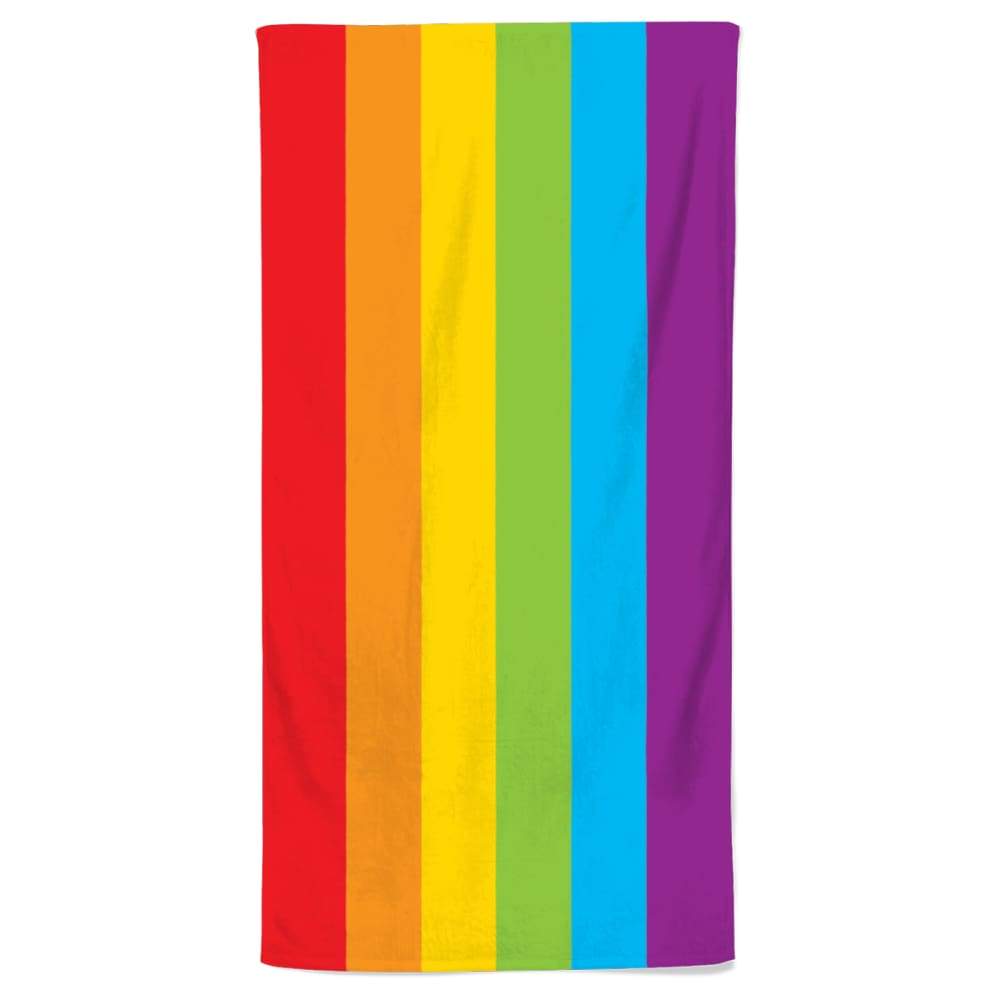 Pride Rainbow Flag Beach Towel Rainbow & Co