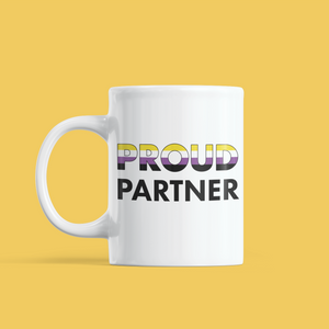 Non Binary Couples Gift | Proud Partner Coffee Mug