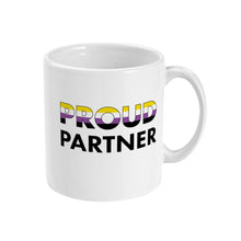 Load image into Gallery viewer, Proud Partner Non Binary Flag Mug | Rainbow &amp; Co