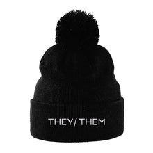 Load image into Gallery viewer, They Them Pronouns Hat | Black | Rainbow &amp; Co
