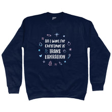 Load image into Gallery viewer, Trans Christmas Sweater | Navy