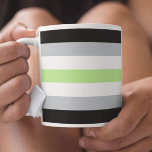 Agender Pride Flag Coffee Mug | Rainbow & Co