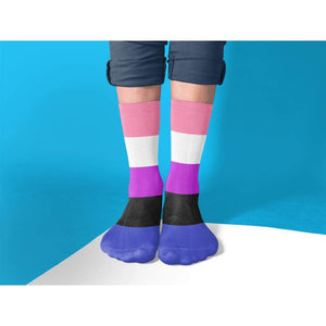 Genderfluid Pride Flag Tube Socks | Rainbow & Co