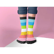 Load image into Gallery viewer, Queer Pride Flag Tube Socks | Rainbow &amp; Co