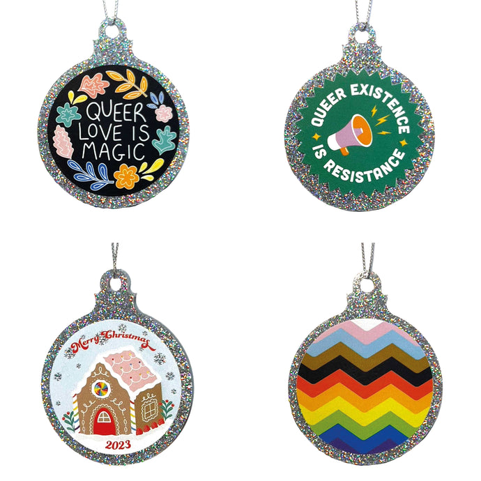 Mix & Match Pack of 4 Christmas Baubles