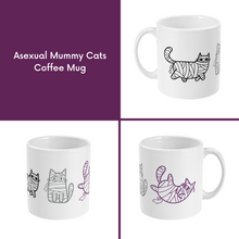 Load image into Gallery viewer, Subtle Pride Halloween Mummy Cats Coffee Mug