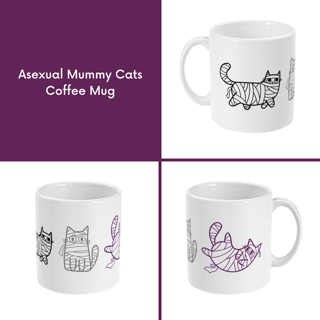 Subtle Pride Halloween Mummy Cats Coffee Mug