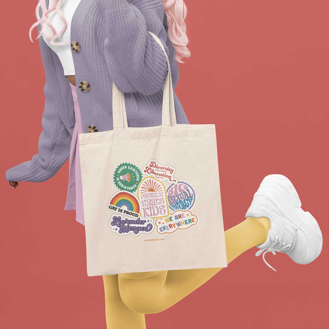 Queer Retro Pride Totebag