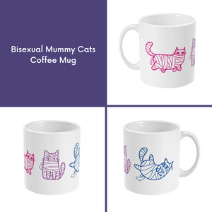 Subtle Pride Halloween Mummy Cats Coffee Mug