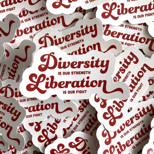 Diversity is Our Strength Retro Pride Sticker
