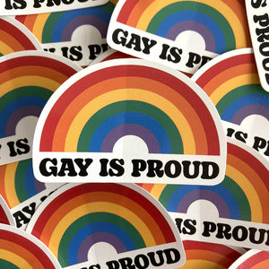 Gay is Proud Retro Pride Sticker