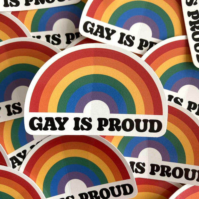 Gay is Proud Retro Pride Sticker