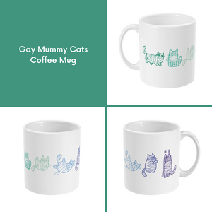 Subtle Pride Halloween Mummy Cats Coffee Mug