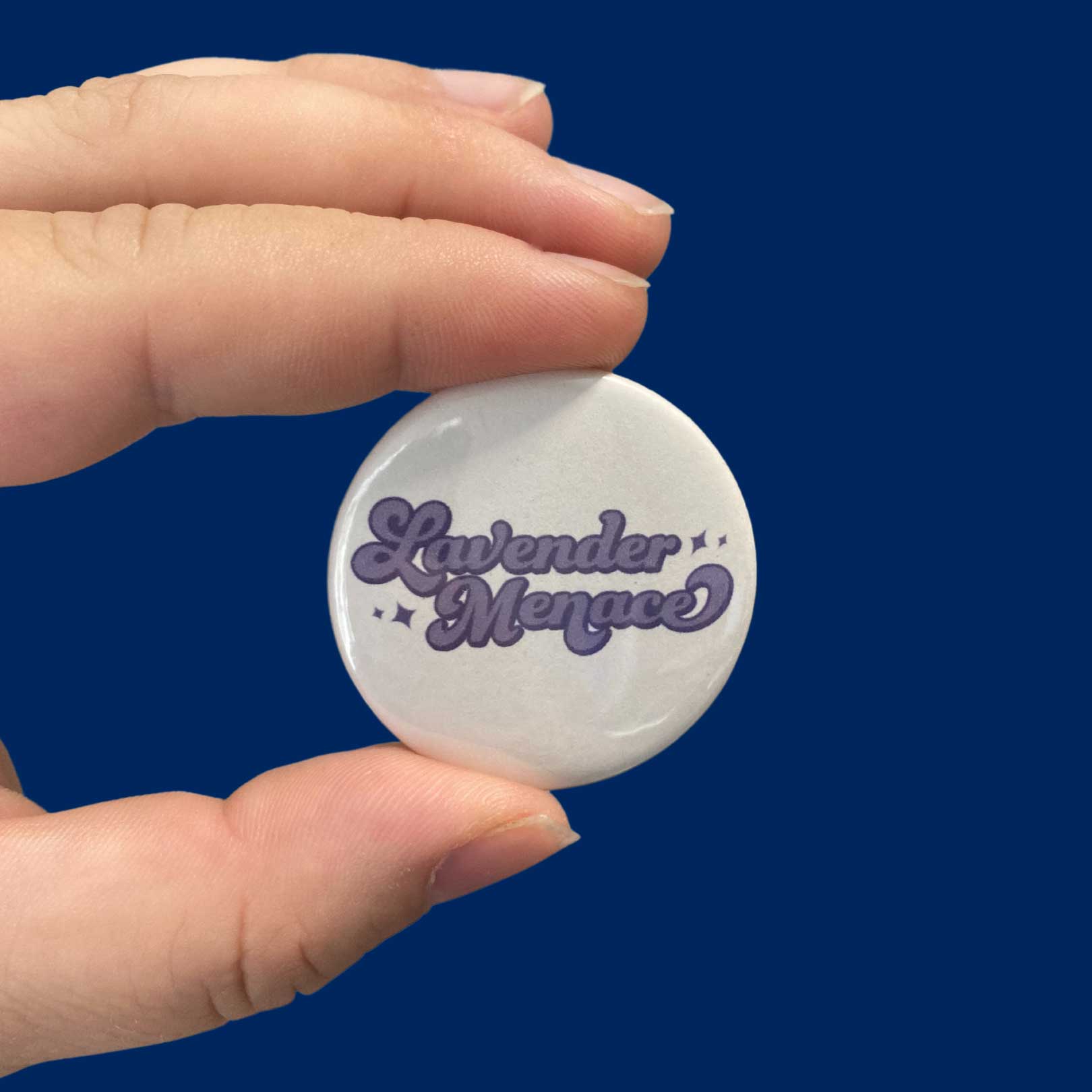 Lavender Menace Retro Badge
