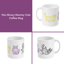 Load image into Gallery viewer, Subtle Pride Halloween Mummy Cats Coffee Mug