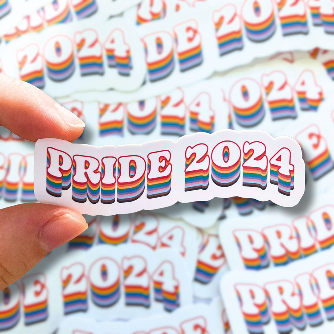 Pride 2024 Vinyl Sticker | Queer Pride Sticker – Rainbow & Co