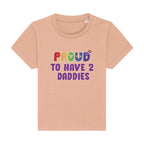 Proud To Have 2 Daddies - Baby Pride Shirt - Peach