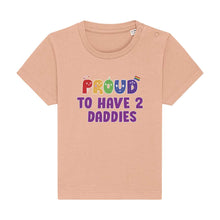 Load image into Gallery viewer, Proud To Have 2 Daddies - Baby Pride Shirt - Peach