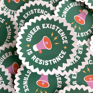 Queer Existence is Resistance Vinyl Sticker