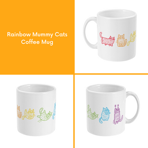 Subtle Pride Halloween Mummy Cats Coffee Mug