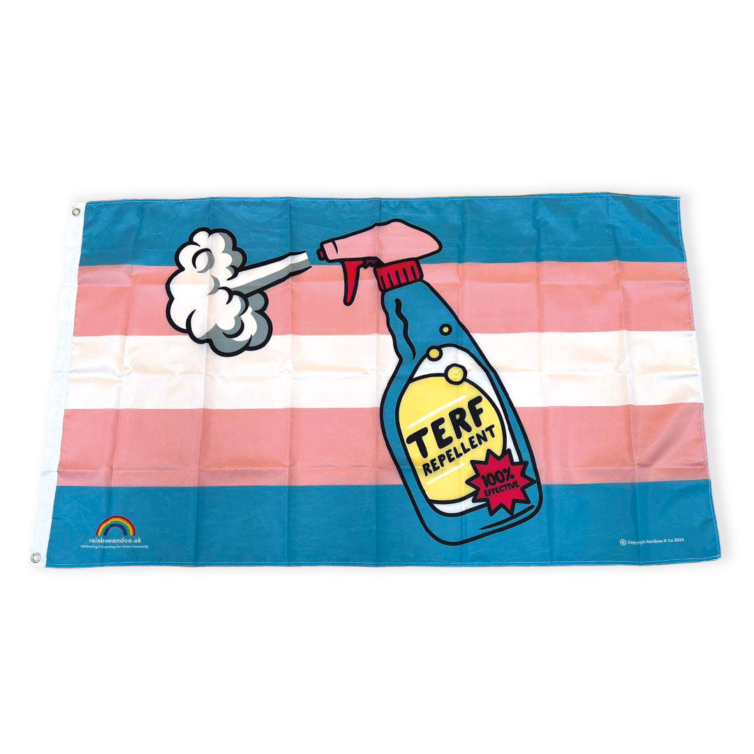 TERF Repellent Flag - 5ft x 3ft - Rainbow & Co