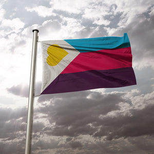 Tricolor Polyamory Pride Flag - credit polyamproud