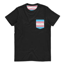 Load image into Gallery viewer, Trans Pride Flag Pocket T Shirt | Rainbow &amp; Co