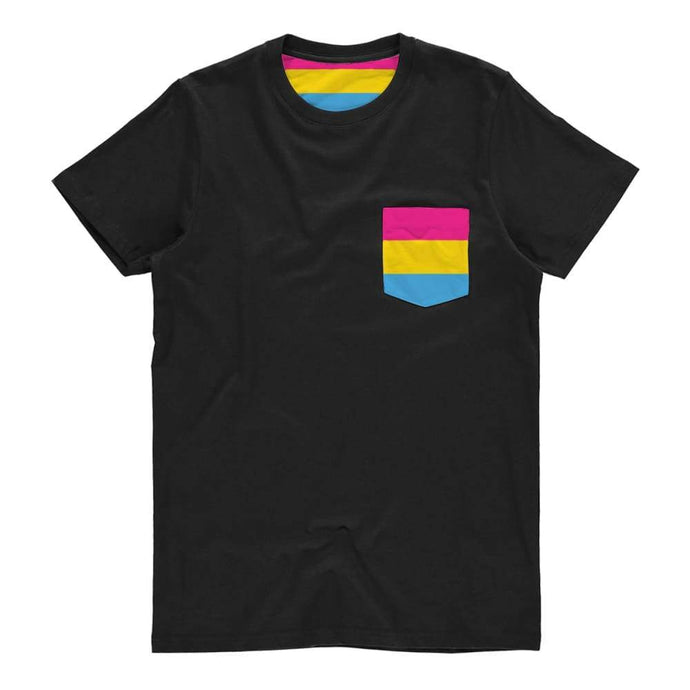 Pansexual Pride Flag Pocket T Shirt | Rainbow & Co