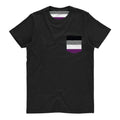 Asexual Pride Flag Pocket T Shirt | Rainbow & Co
