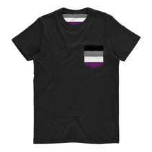 Load image into Gallery viewer, Asexual Pride Flag Pocket T Shirt | Rainbow &amp; Co