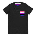 Genderfluid Pride Flag Pocket T Shirt | Rainbow & Co