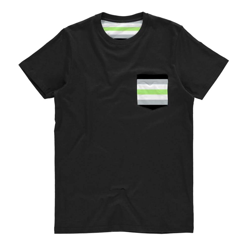 Agender Pride Flag Pocket T Shirt | Rainbow & Co