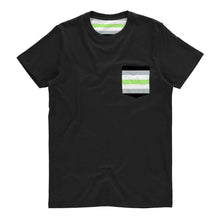 Load image into Gallery viewer, Agender Pride Flag Pocket T Shirt | Rainbow &amp; Co