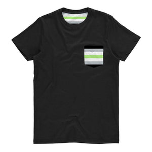 Agender Pride Flag Pocket T Shirt | Rainbow & Co