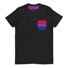 Load image into Gallery viewer, Bisexual Pride Flag Pocket T Shirt | Rainbow &amp; Co