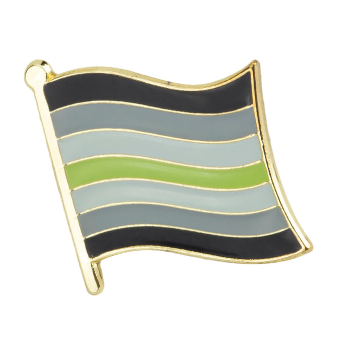 Agender Flag Pin | Rainbow & Co