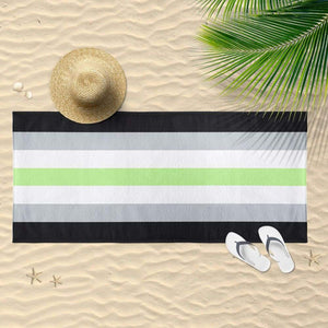Agender Flag Beach Towel | Rainbow & Co