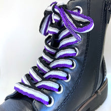 Load image into Gallery viewer, Asexual Pride Shoelaces | Rainbow &amp; Co